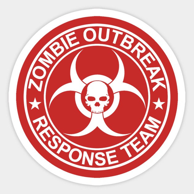 Zombie Outbreak Response Team Sticker by geeklyshirts